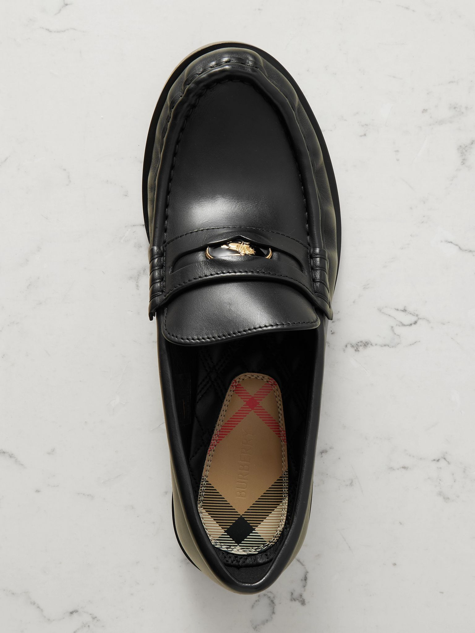 Leather penny loafers Black - 5