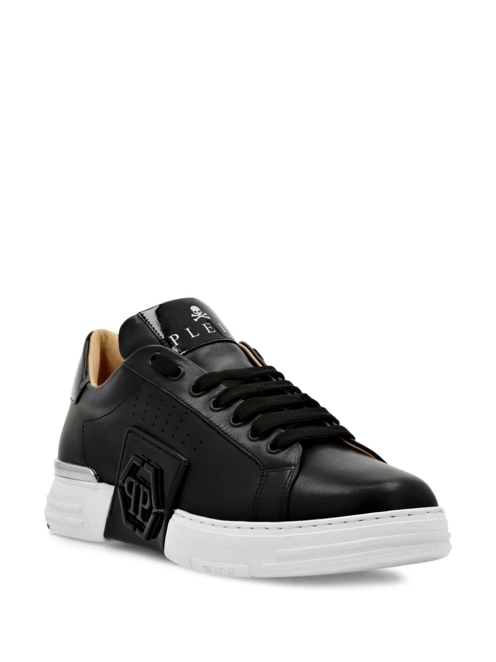 logo-appliquÃ© lace-up sneakers - 2