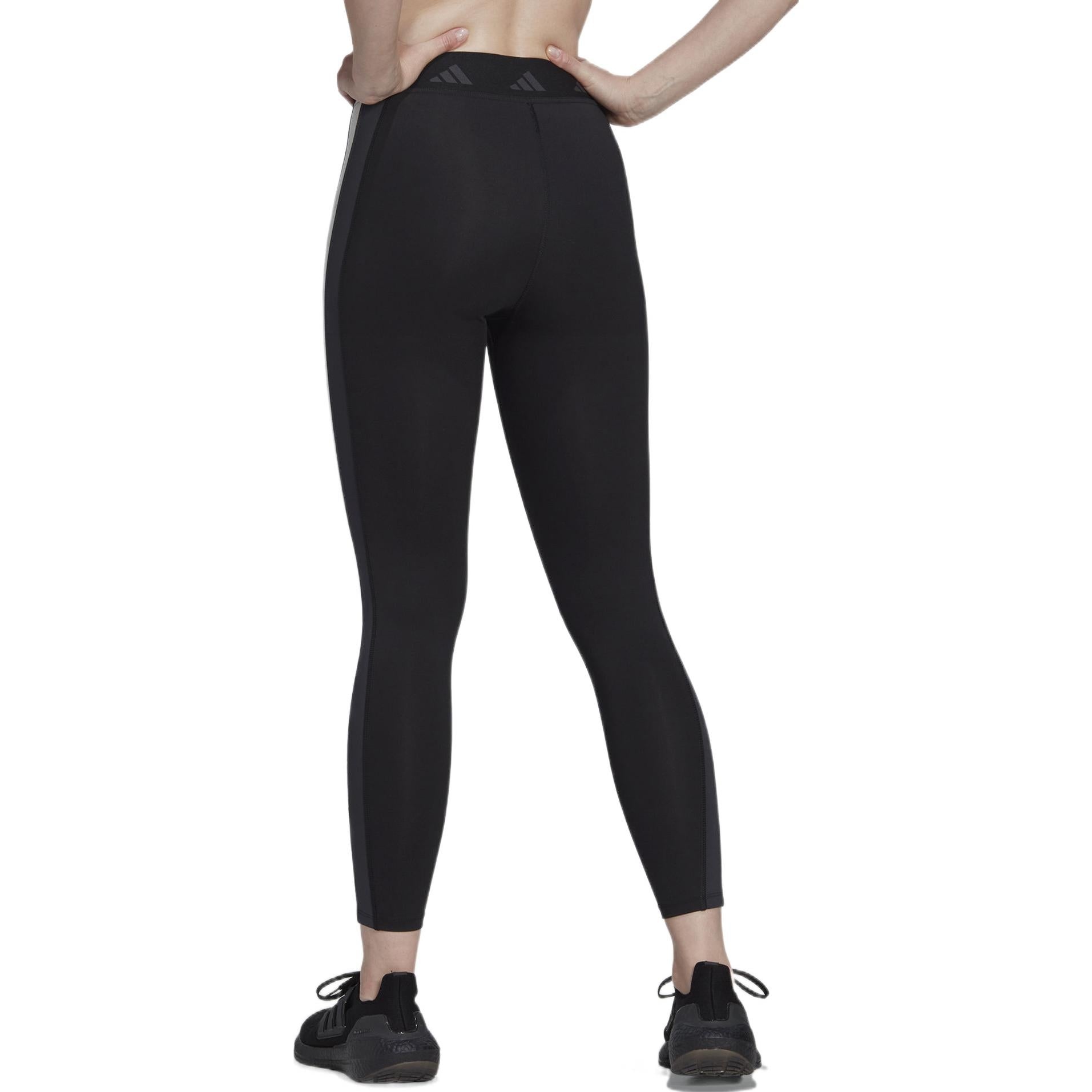 (WMNS) adidas Hyperglam Training Techfit 7/8 Leggings Asia Sizing 'Black White' HZ6955 - 3