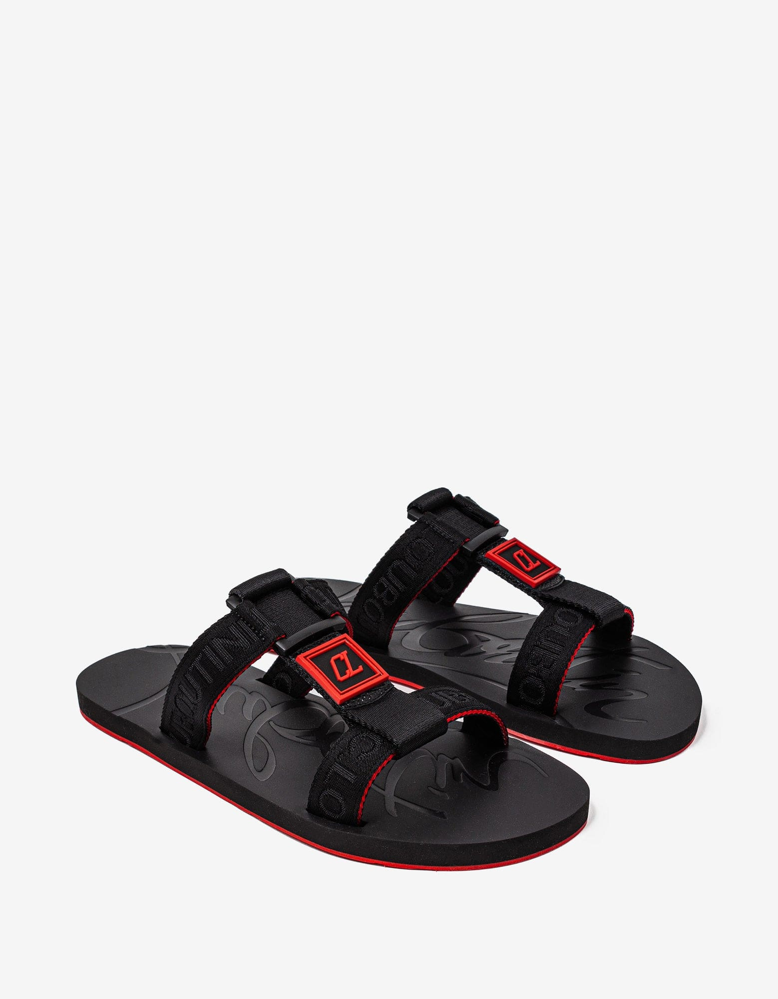 Christian Louboutin Black Surf Sandals - 1