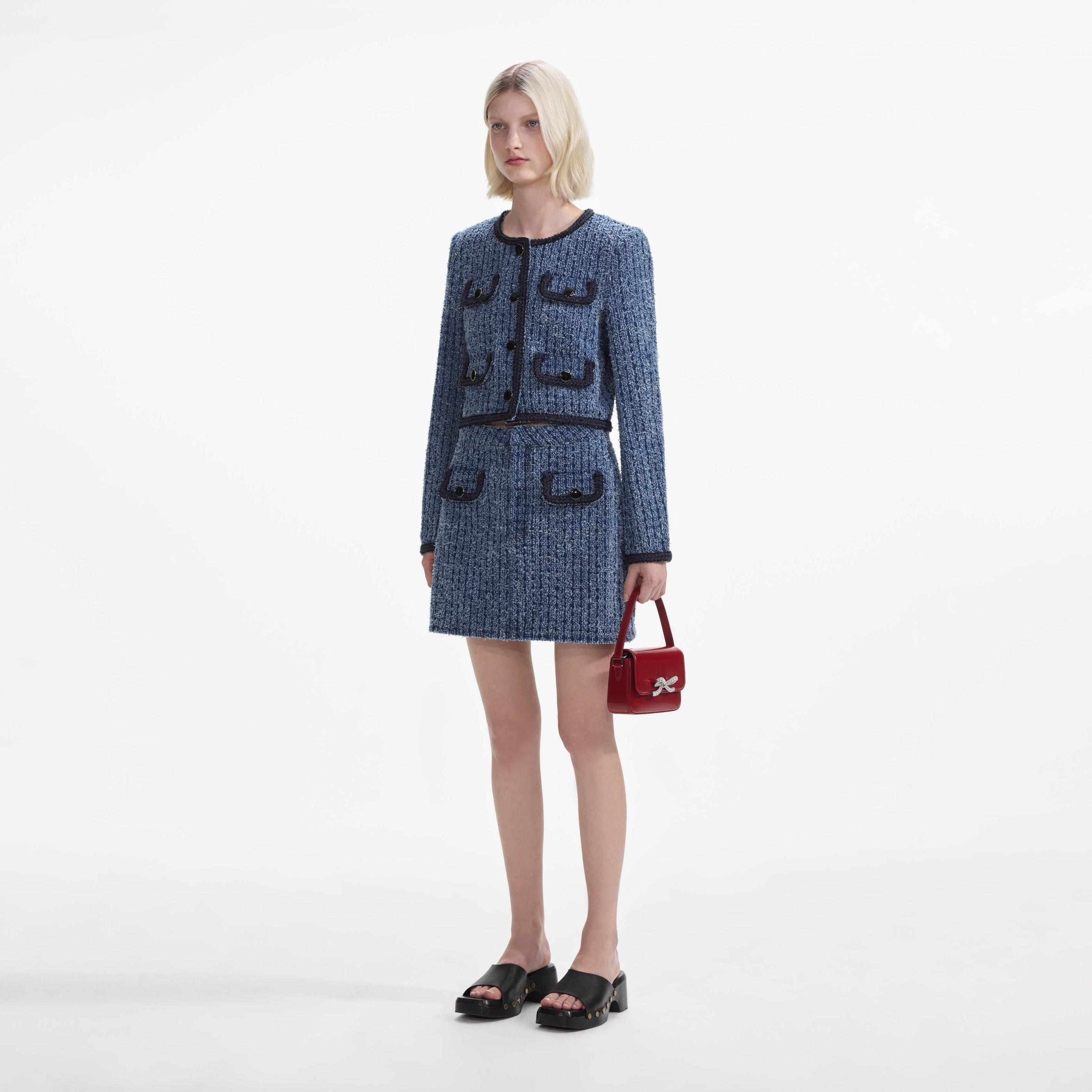 Textured Denim Jacket - 2