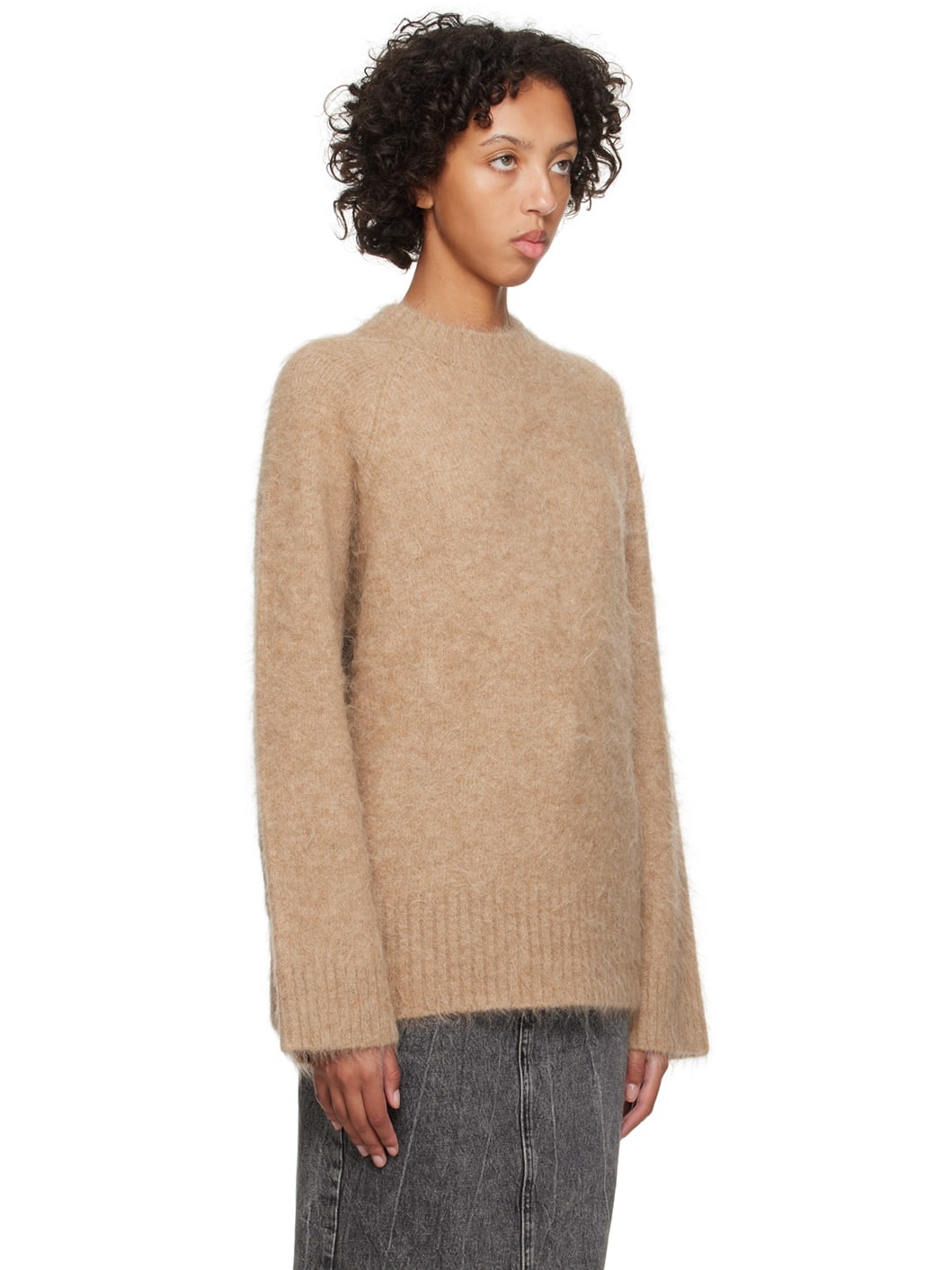 Beige Fure Fluffy Sweater - 2