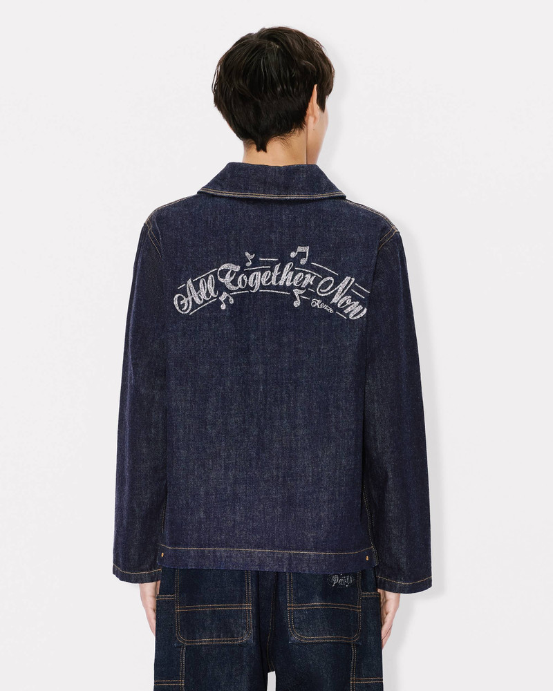 'KENZO Winter Holidays' shawl chore jacket in japanese denim 4