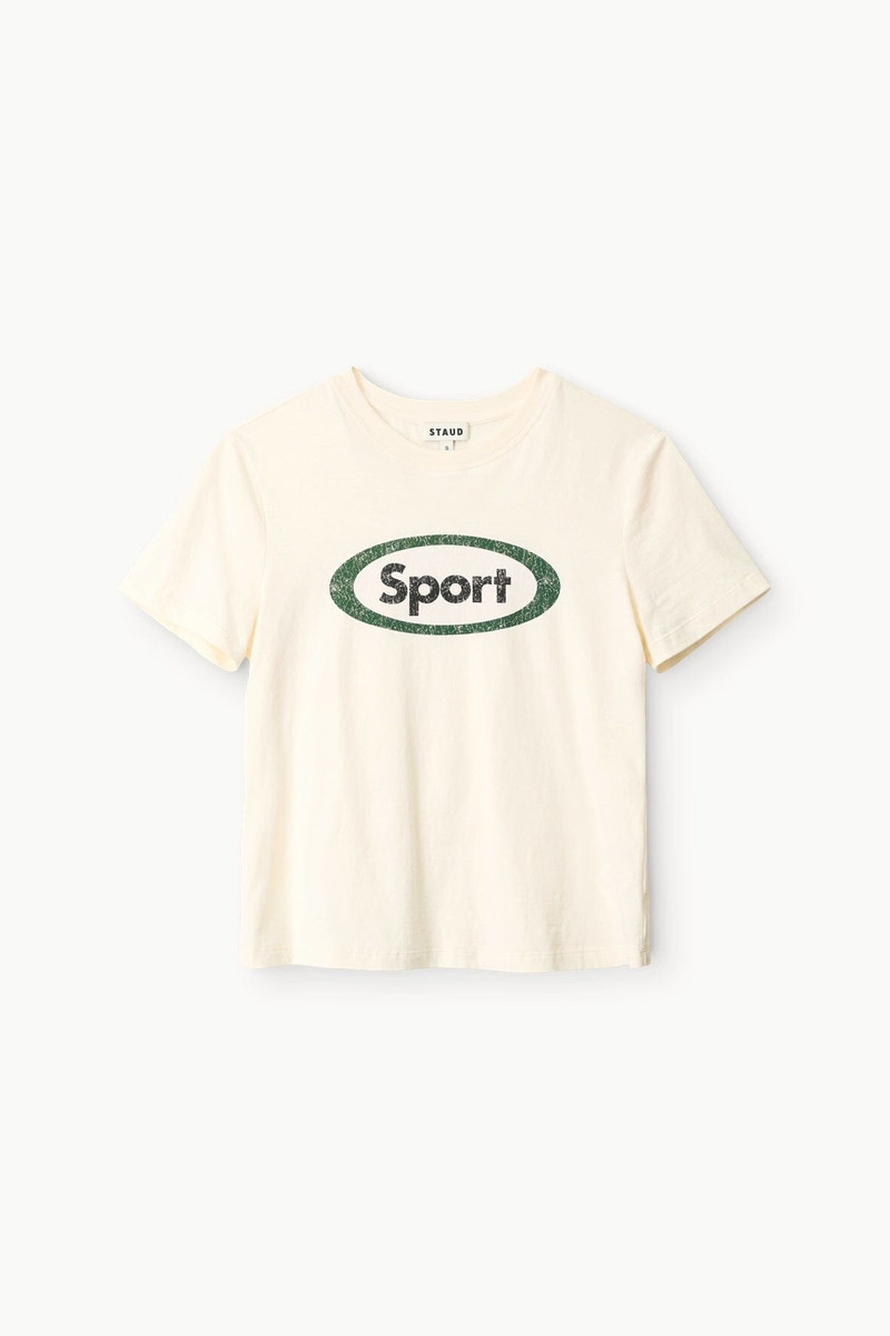 STAUD LULU SPORT TEE IVORY 6