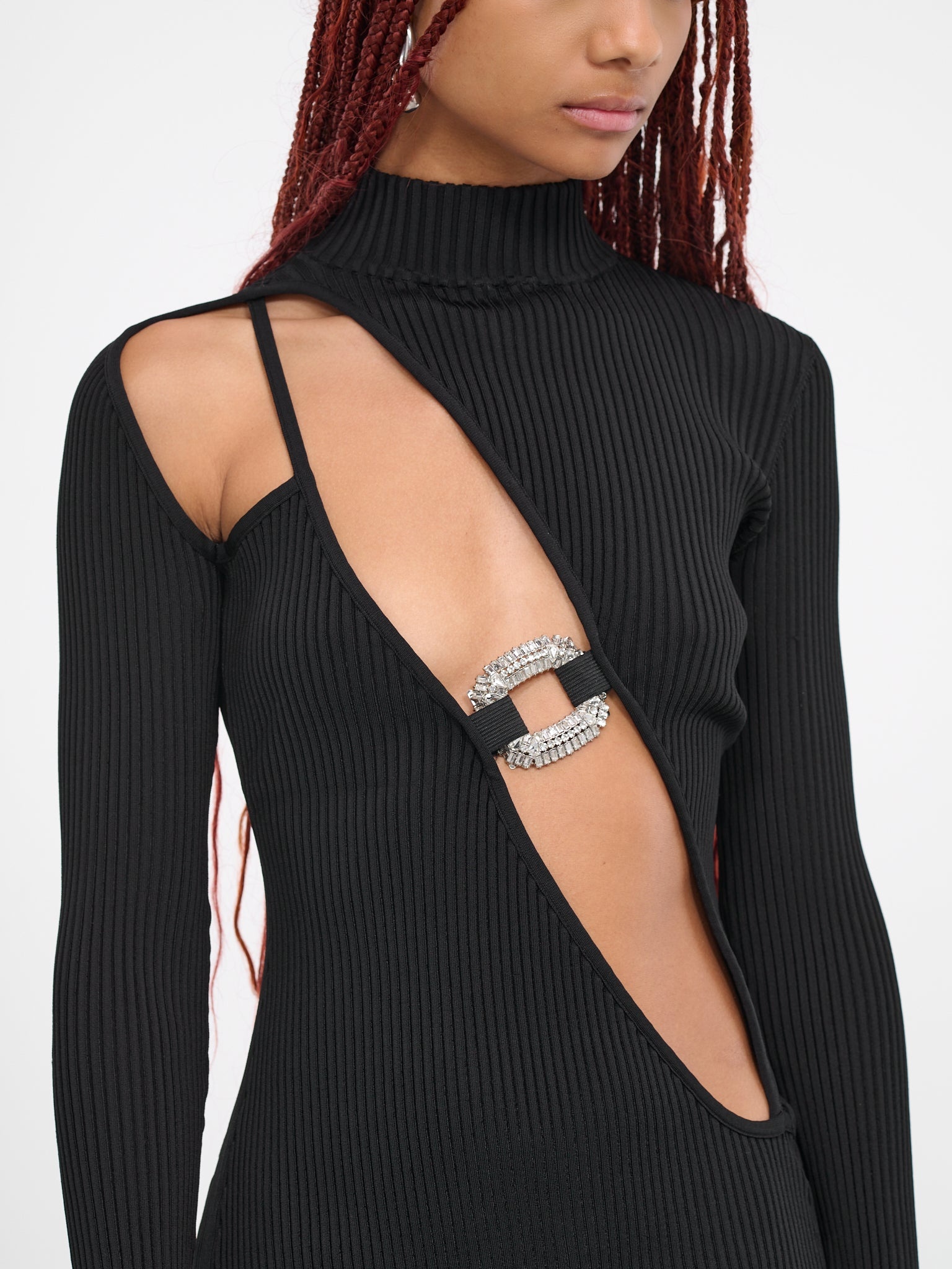 Crystal Cut-Out Knit Dress - 5