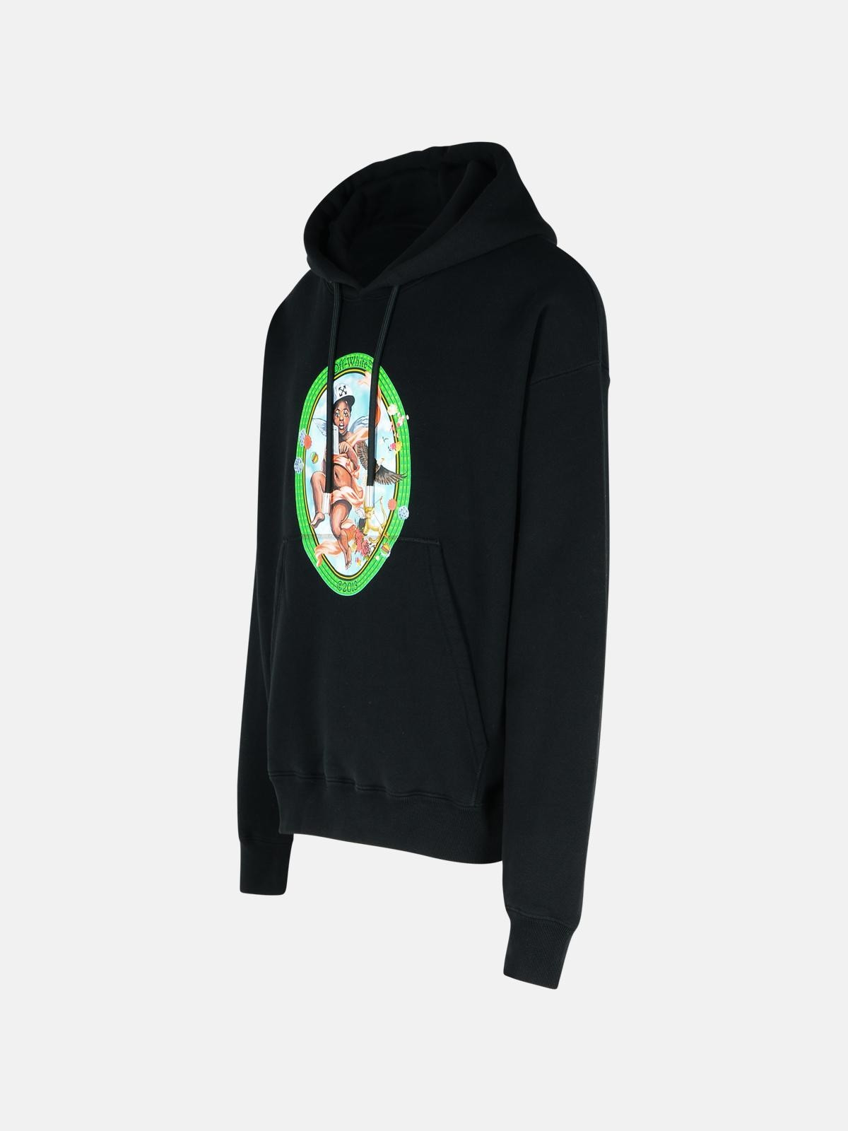 'FRESCO' BLACK COTTON SWEATSHIRT - 2