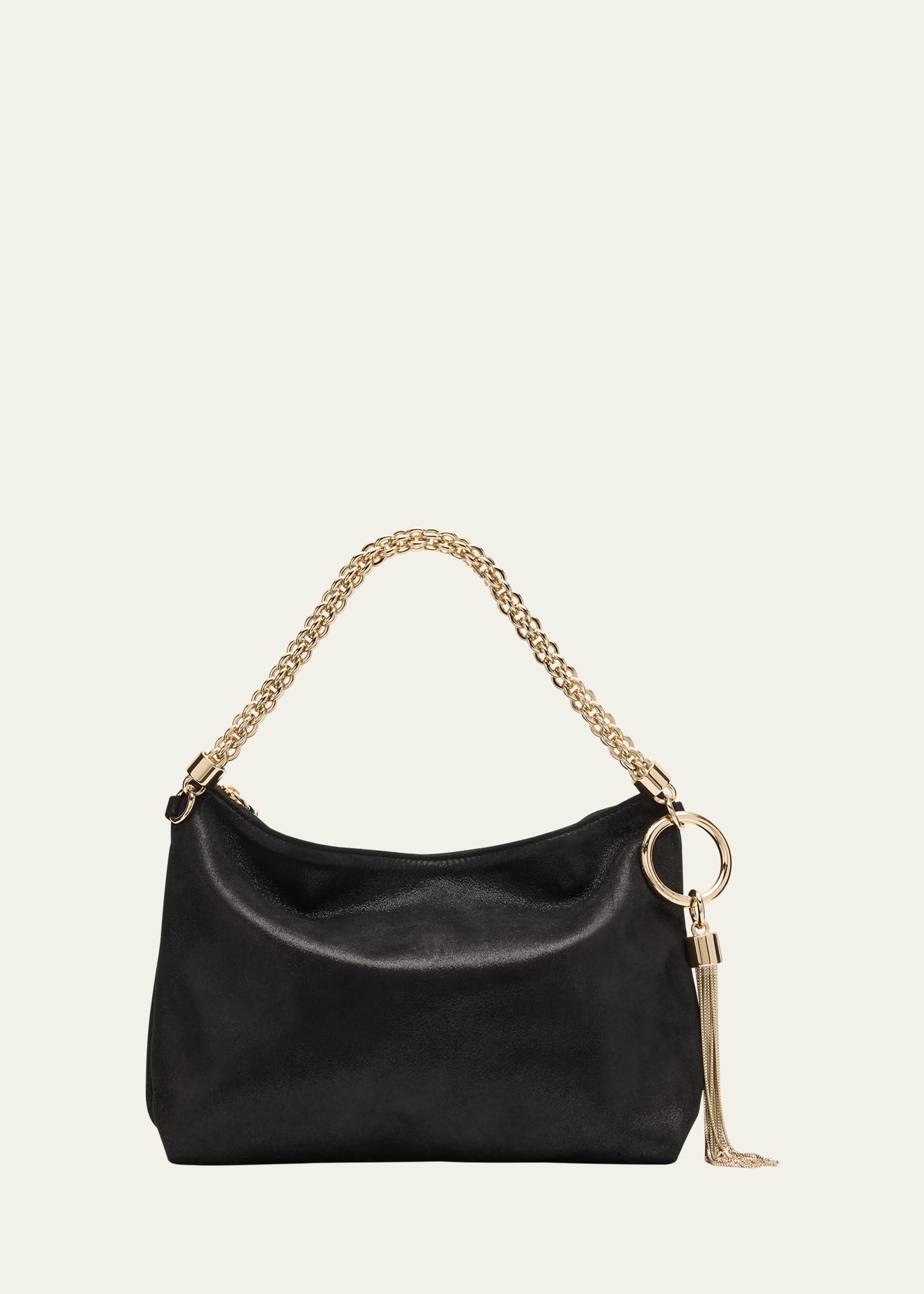 Callie Shimmer Suede Shoulder Bag - 1