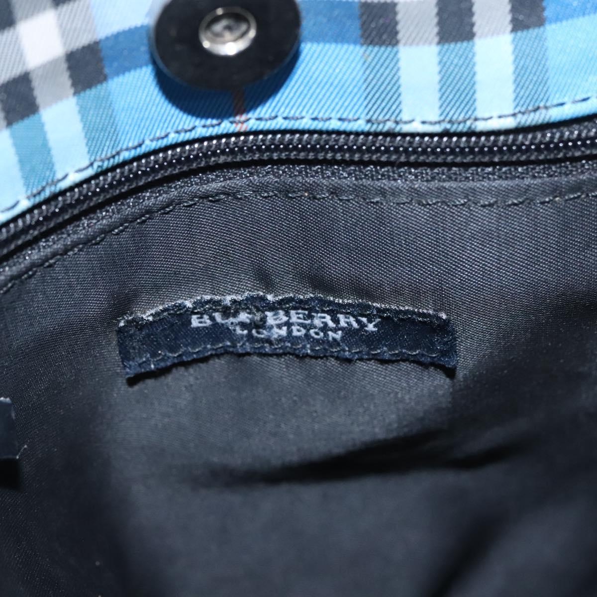 Burberry Nova Check Hand Bag Nylon Blue - 10
