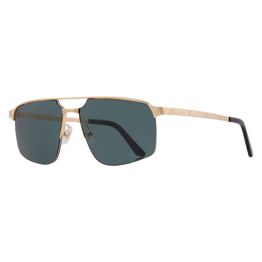 Cartier Santos de Cartier Green Navigator Men's Sunglasses CT0385S 002 60 - 2