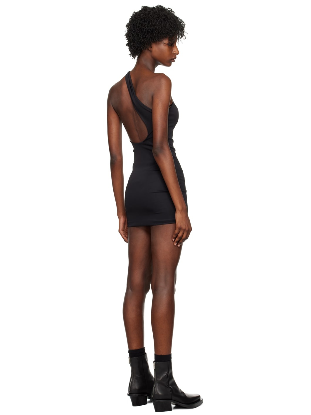 Black Metal Tube Minidress - 3