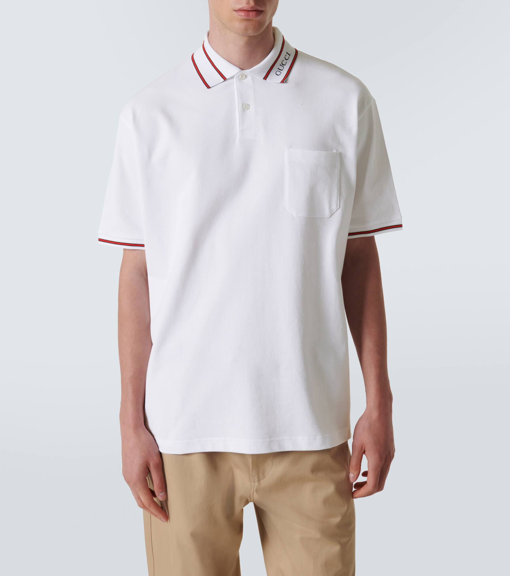 Web cotton piqué polo shirt - 3