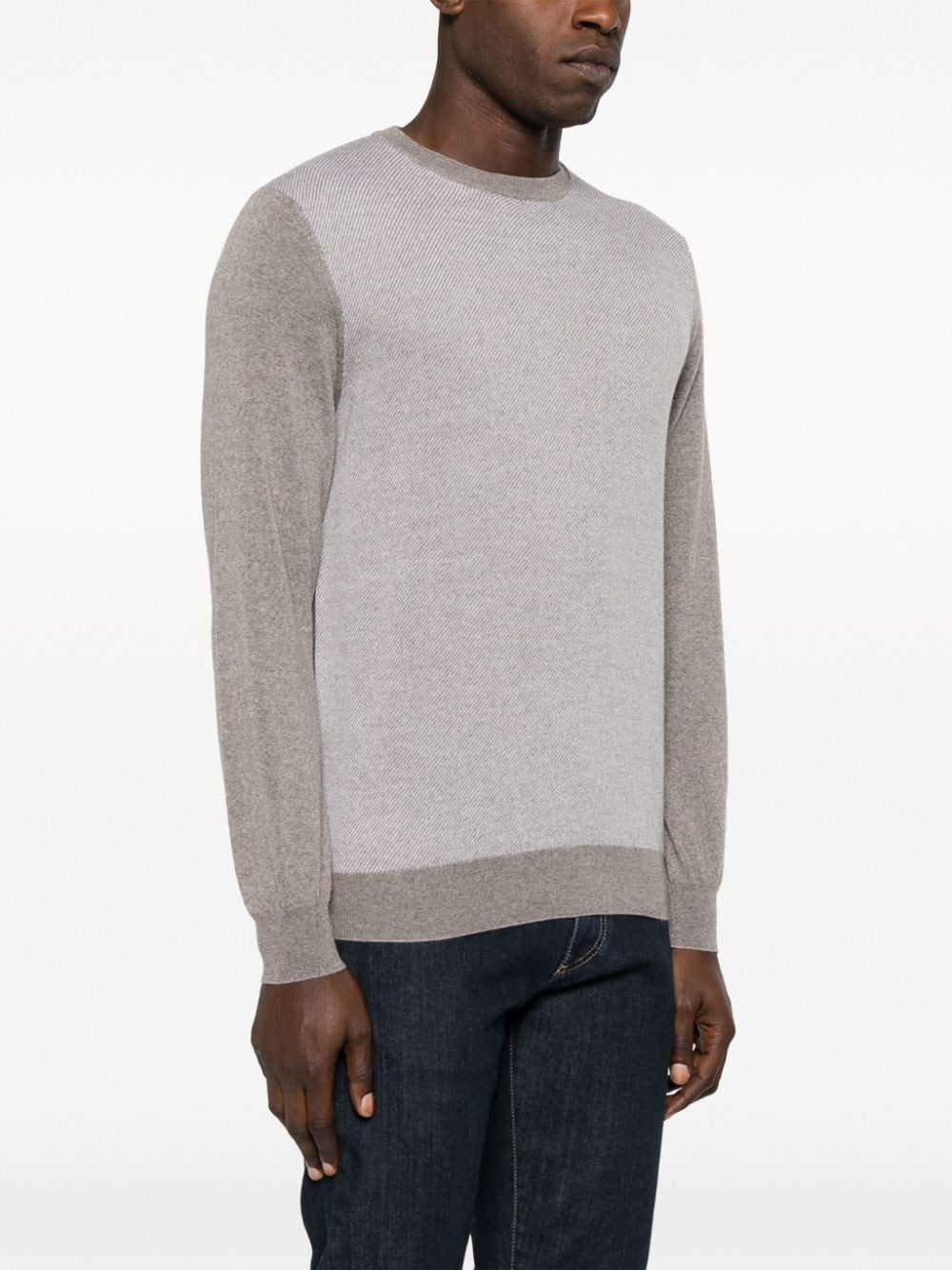 two-tone wool jumper - 3