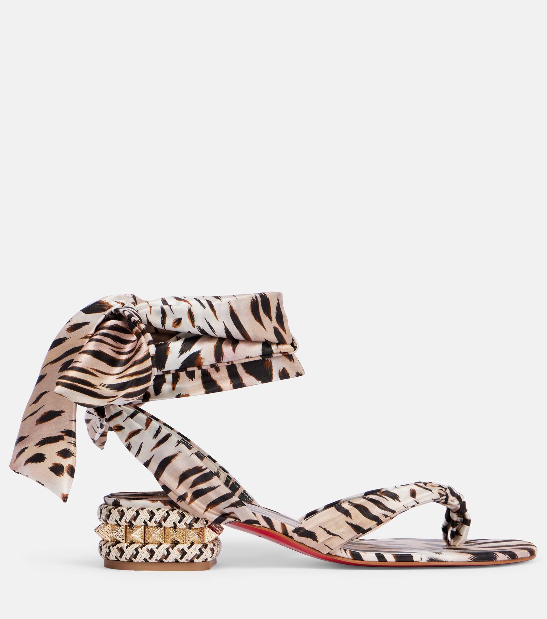 Pyra Du Desert 30 crêpe satin sandals - 4