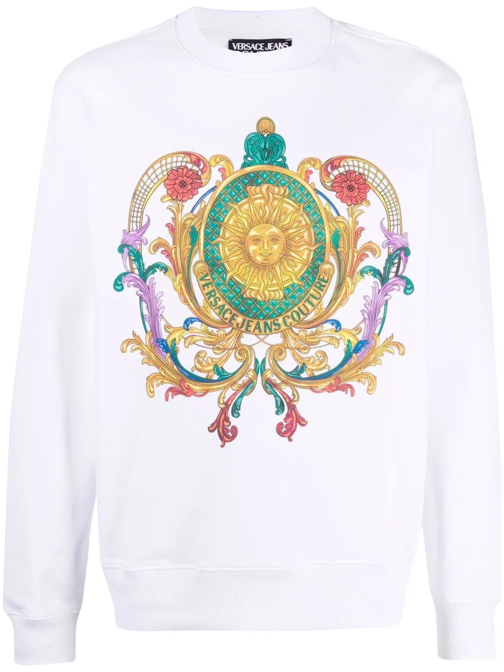 logo-print cotton sweatshirt - 1