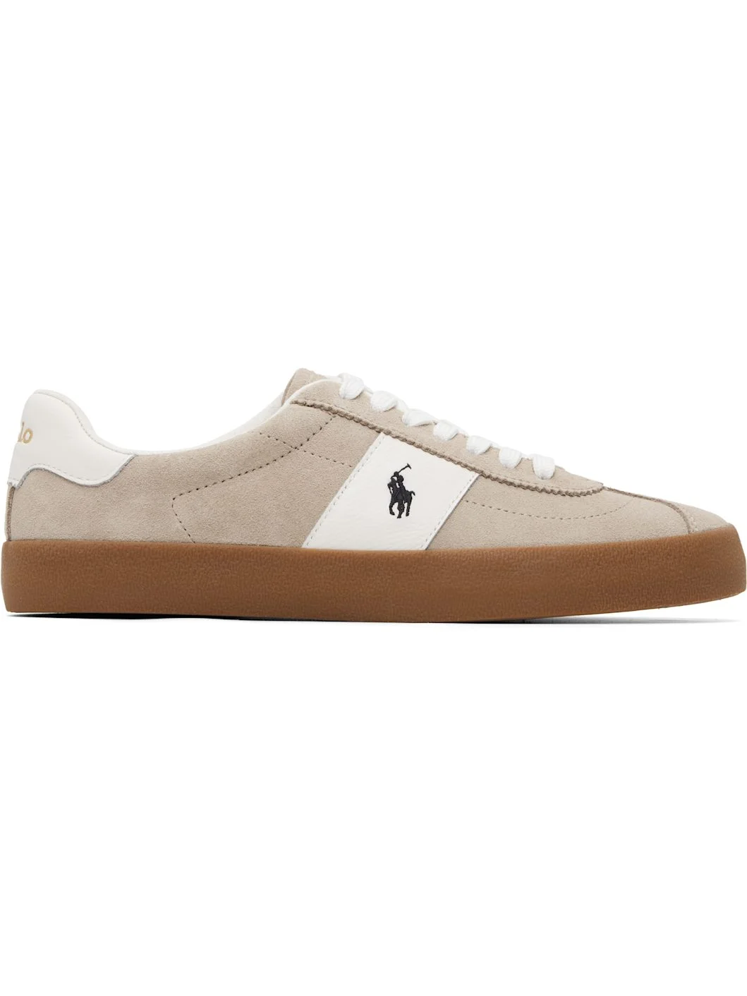 Beige & White Court VLC PP Sneakers - 1