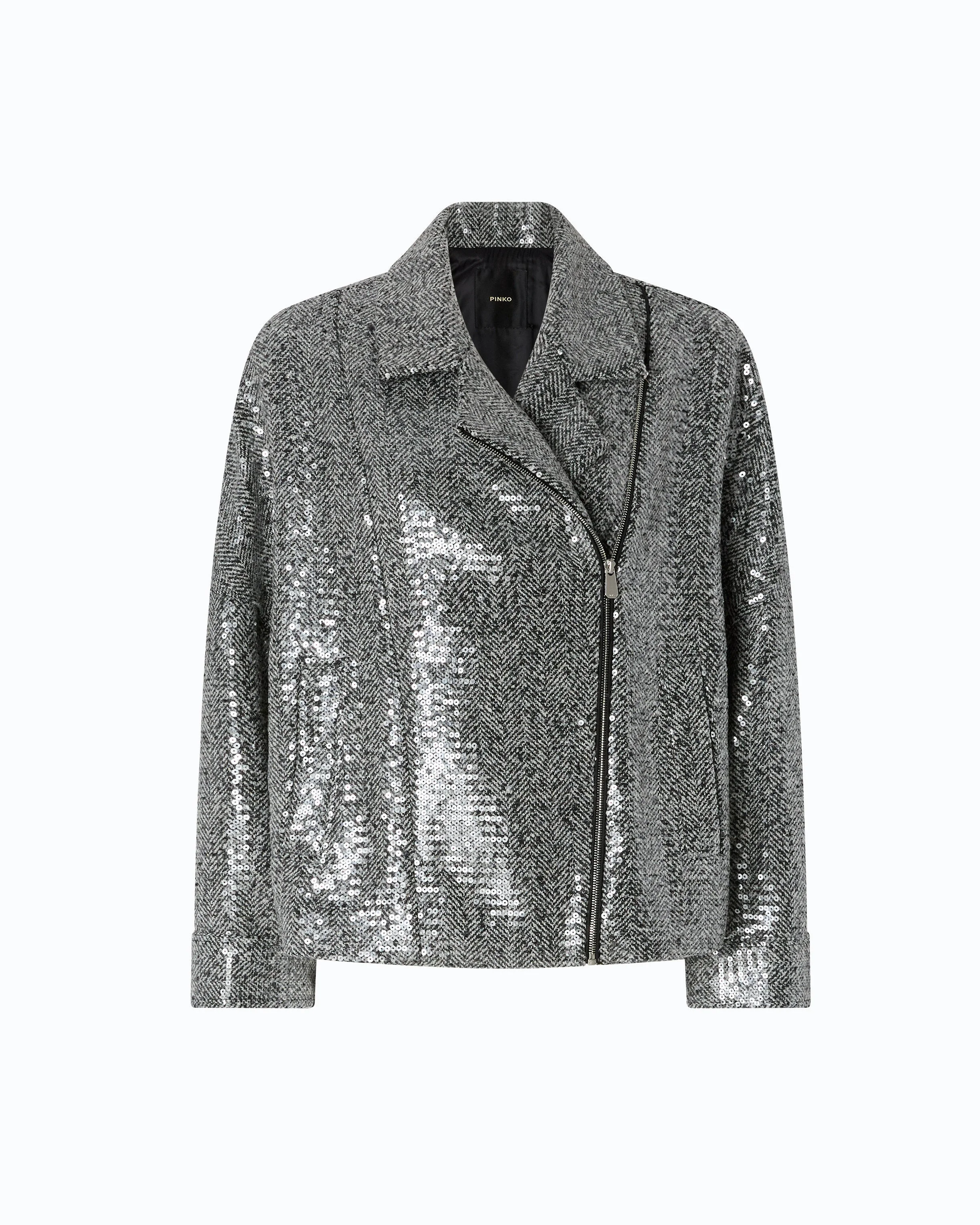 SEQUINNED PEA COAT - 1