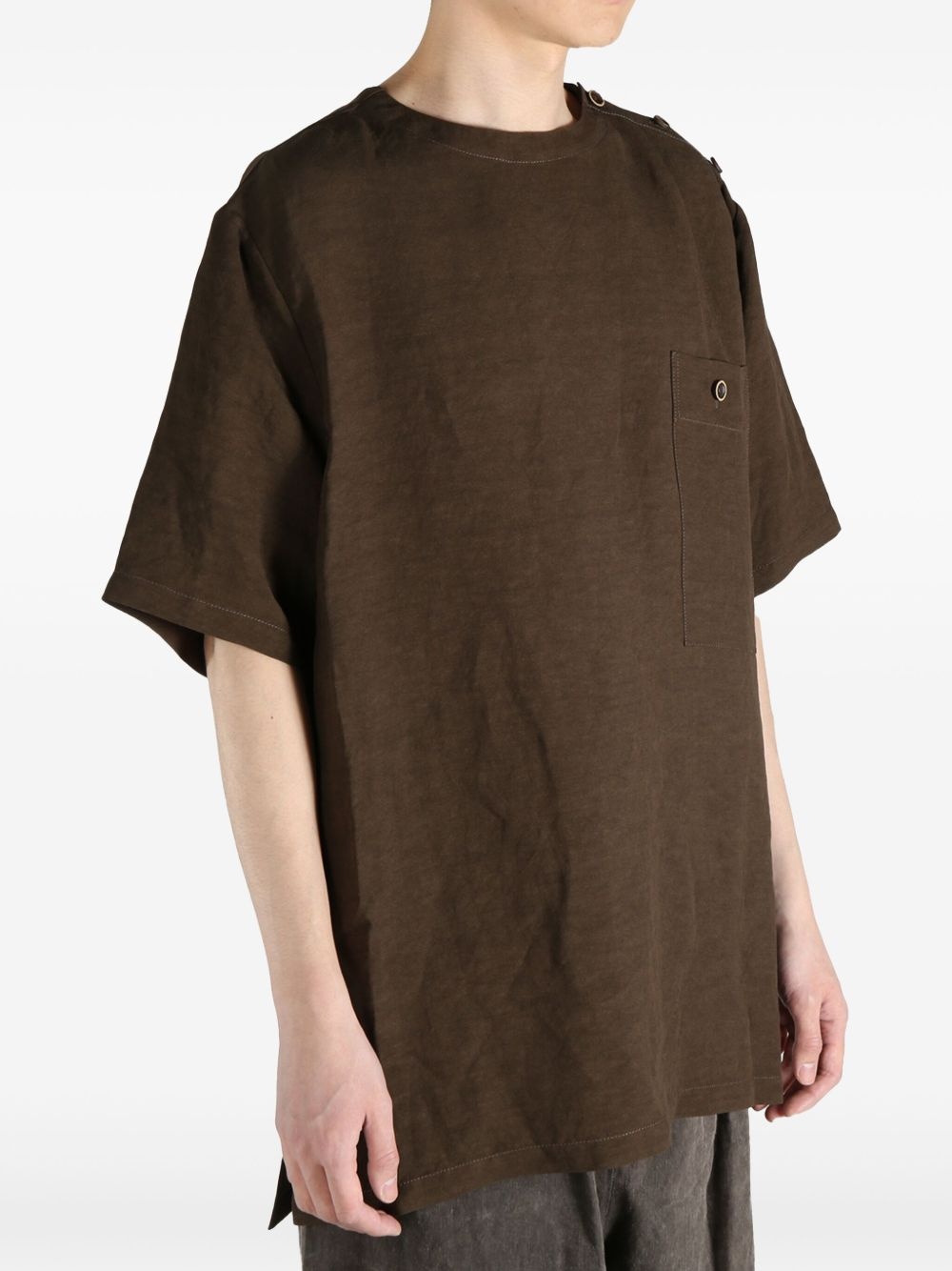press-stud fastening T-shirt - 4