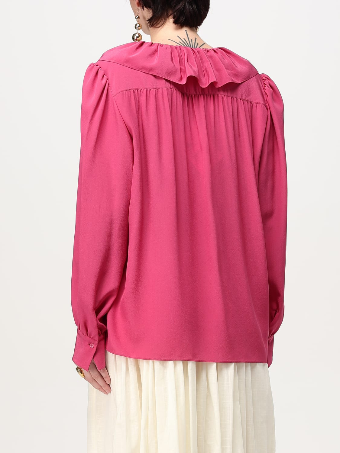 Chloé silk shirt with rouches - 3