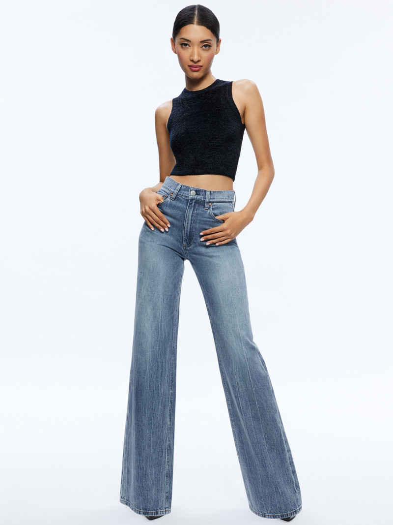 Alice + Olivia AMITY SLEEVELESS CROPPED TANK outlook