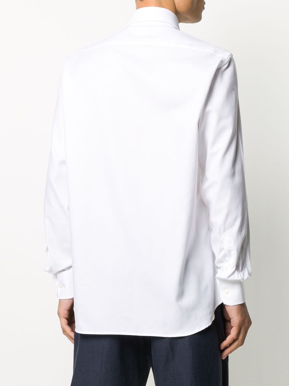 long-sleeved patch pocket shirt - 4