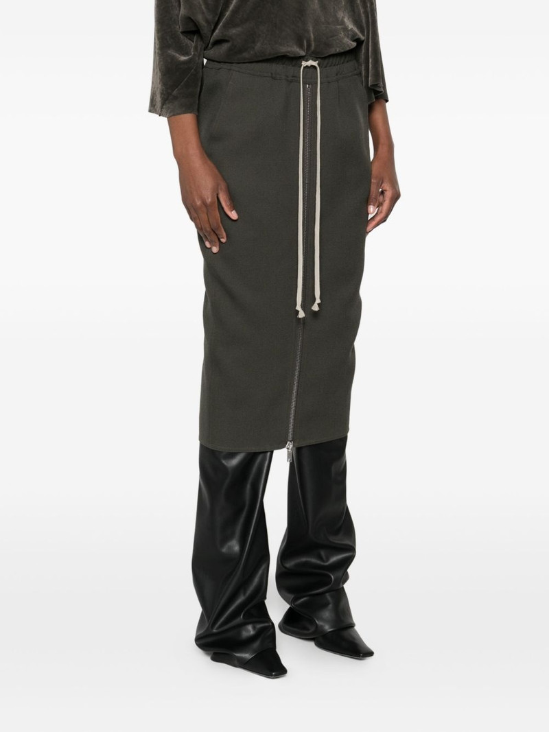 drawstring zip-front midi skirt 3