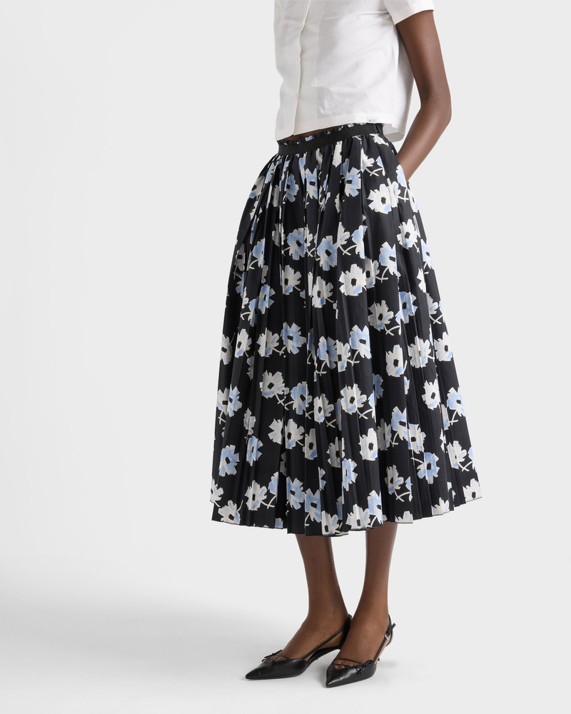 Pleated poplin skirt 3