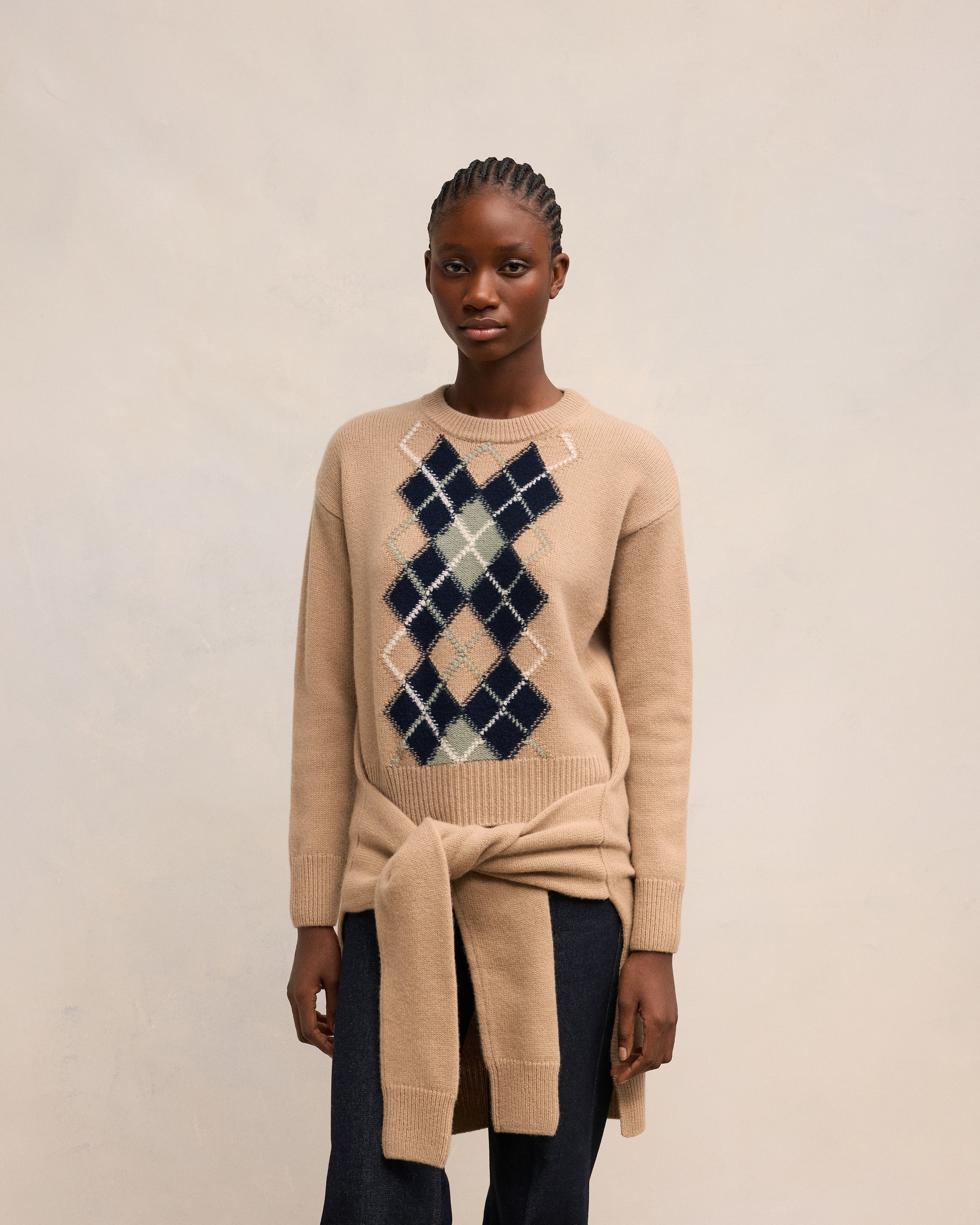 ARGYLE DOUBLE CREWNECK SWEATER - 3