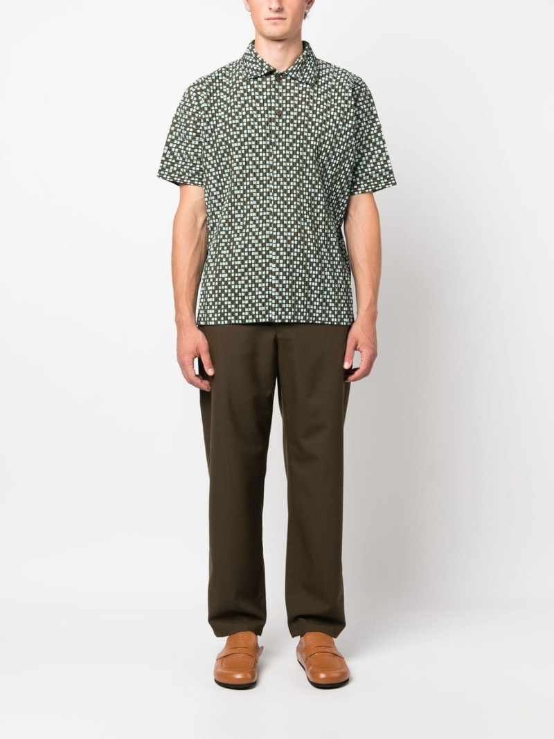 ISSEY MIYAKE graphic-print short-sleeved shirt outlook