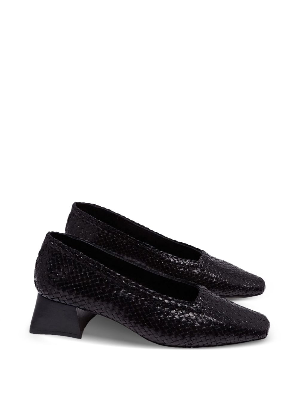 40mm woven-leather pumps - 2