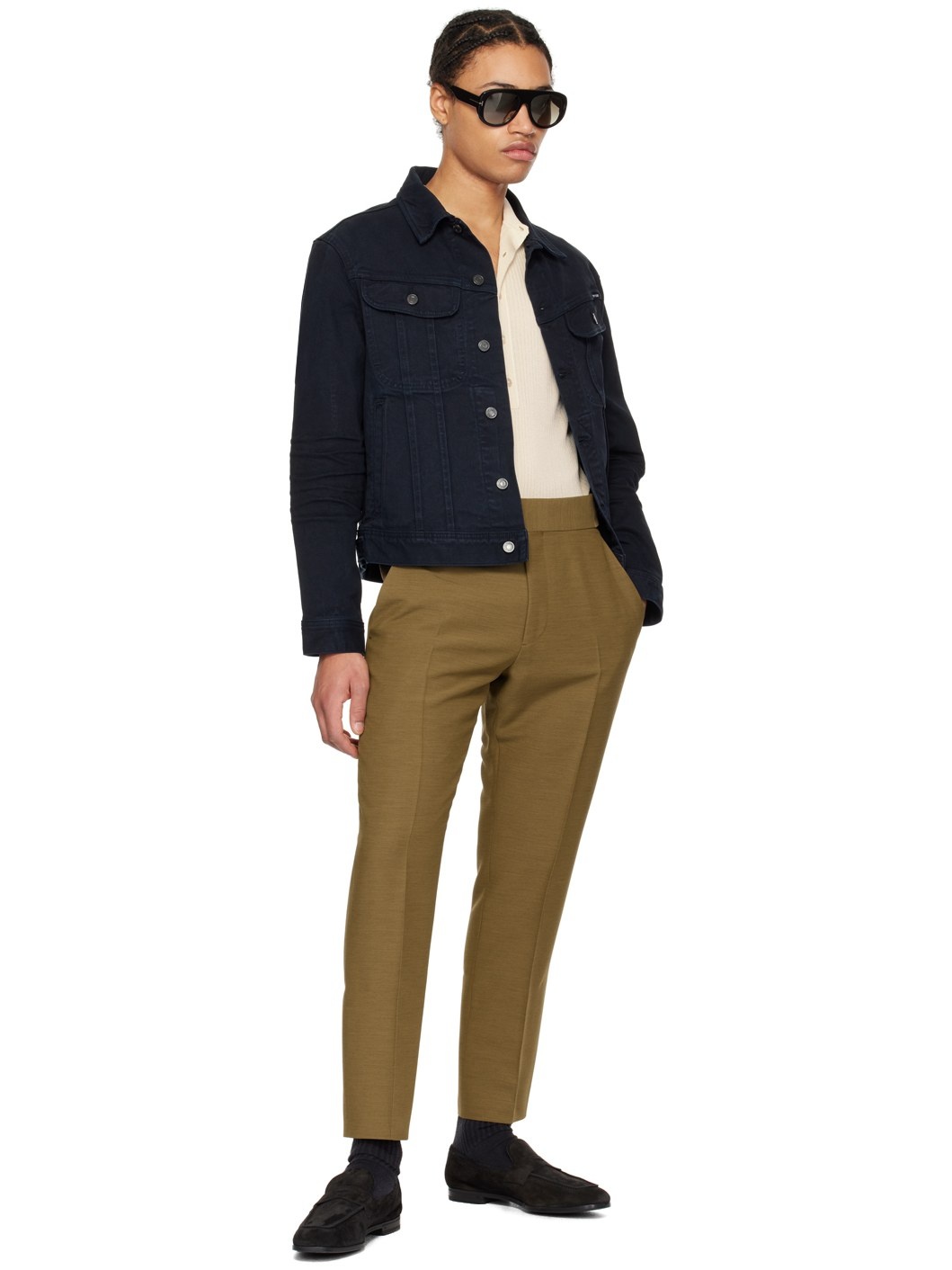 Khaki Belted Trousers - 4