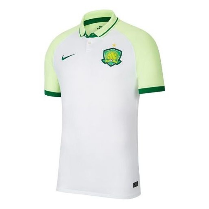 Nike 2020 Season Beijing Zhonghe Guoan Away Fan Edition Soccer/Football Short Sleeve White green CI7 - 1