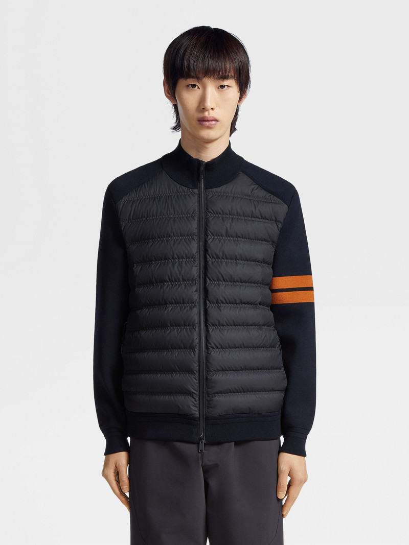 ZEGNA NAVY BLUE HIGH PERFORMANCE™ WOOL CARDIGAN outlook
