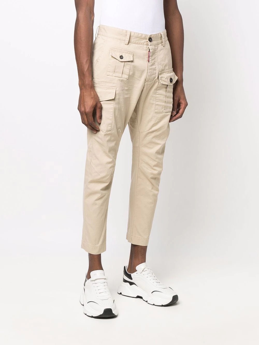 panelled cargo-pocket trousers - 3