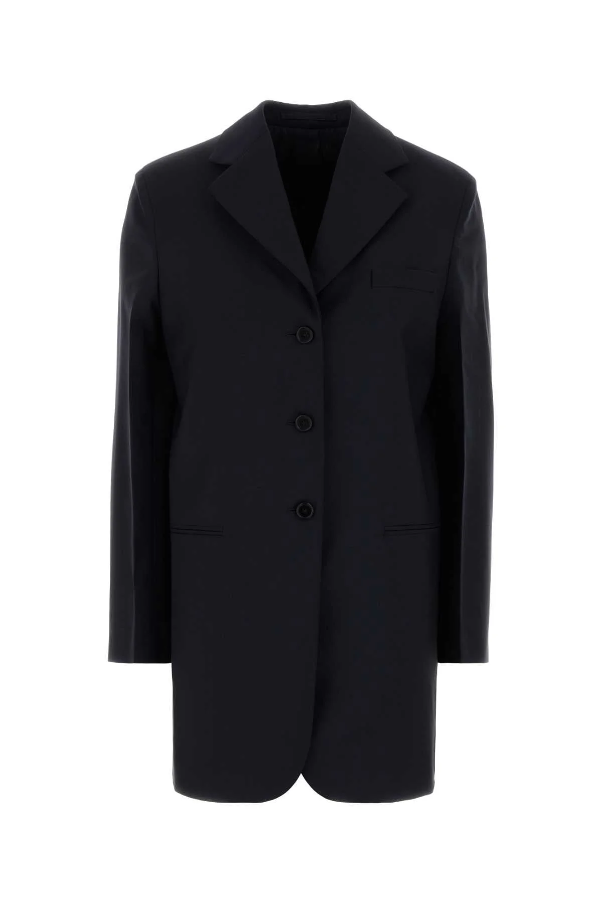 Jil Sander Women Midnight Blue Wool Blend Blazer - 1