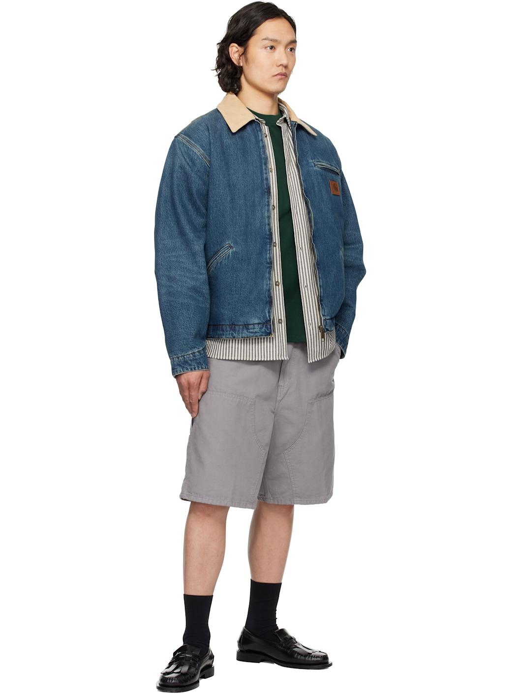 Gray Double Knee Shorts - 4