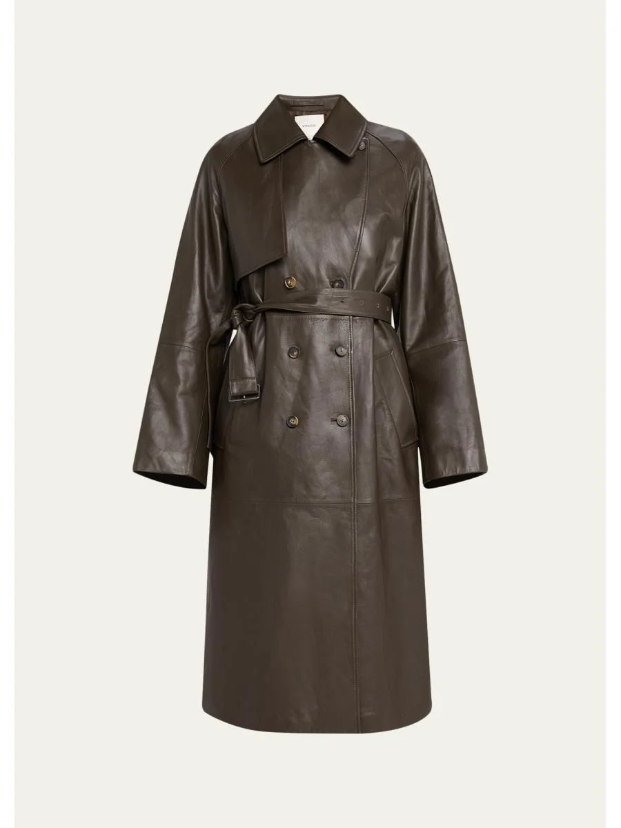Leather Trench Coat - 1