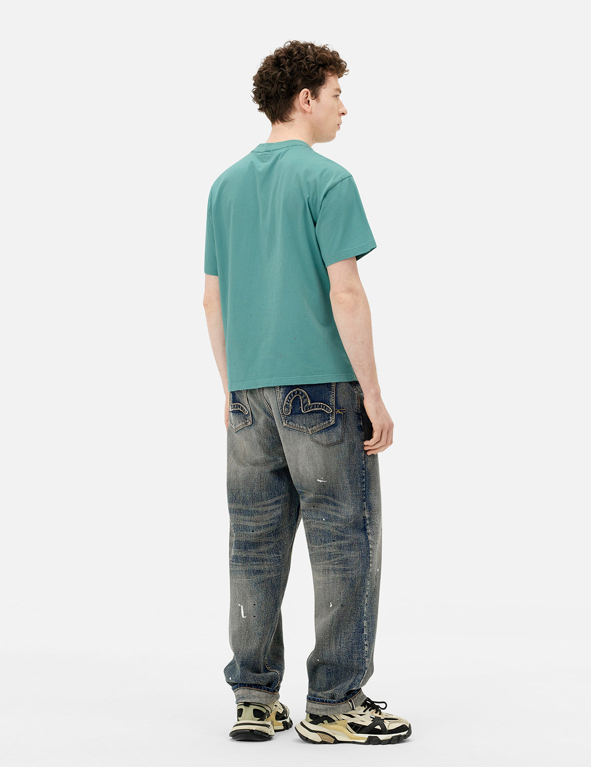 Logo and Seagull Print Relax Fit T-shirt - 4
