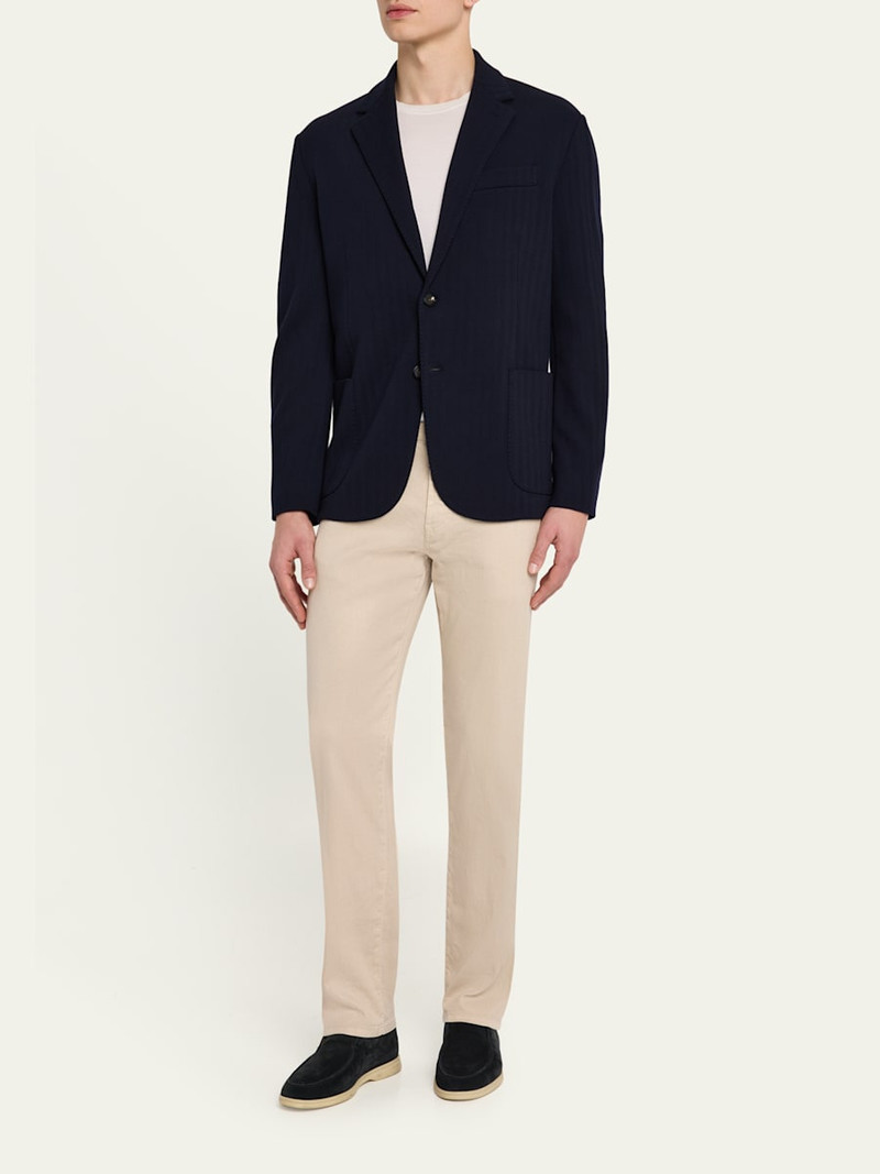 Loro Piana Men's Chevron Wool Sport Coat outlook