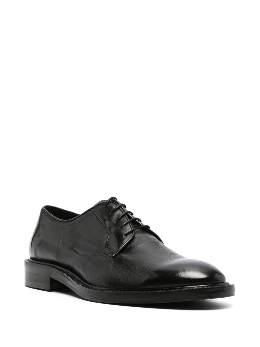 lace-up leather derby shoes - 2