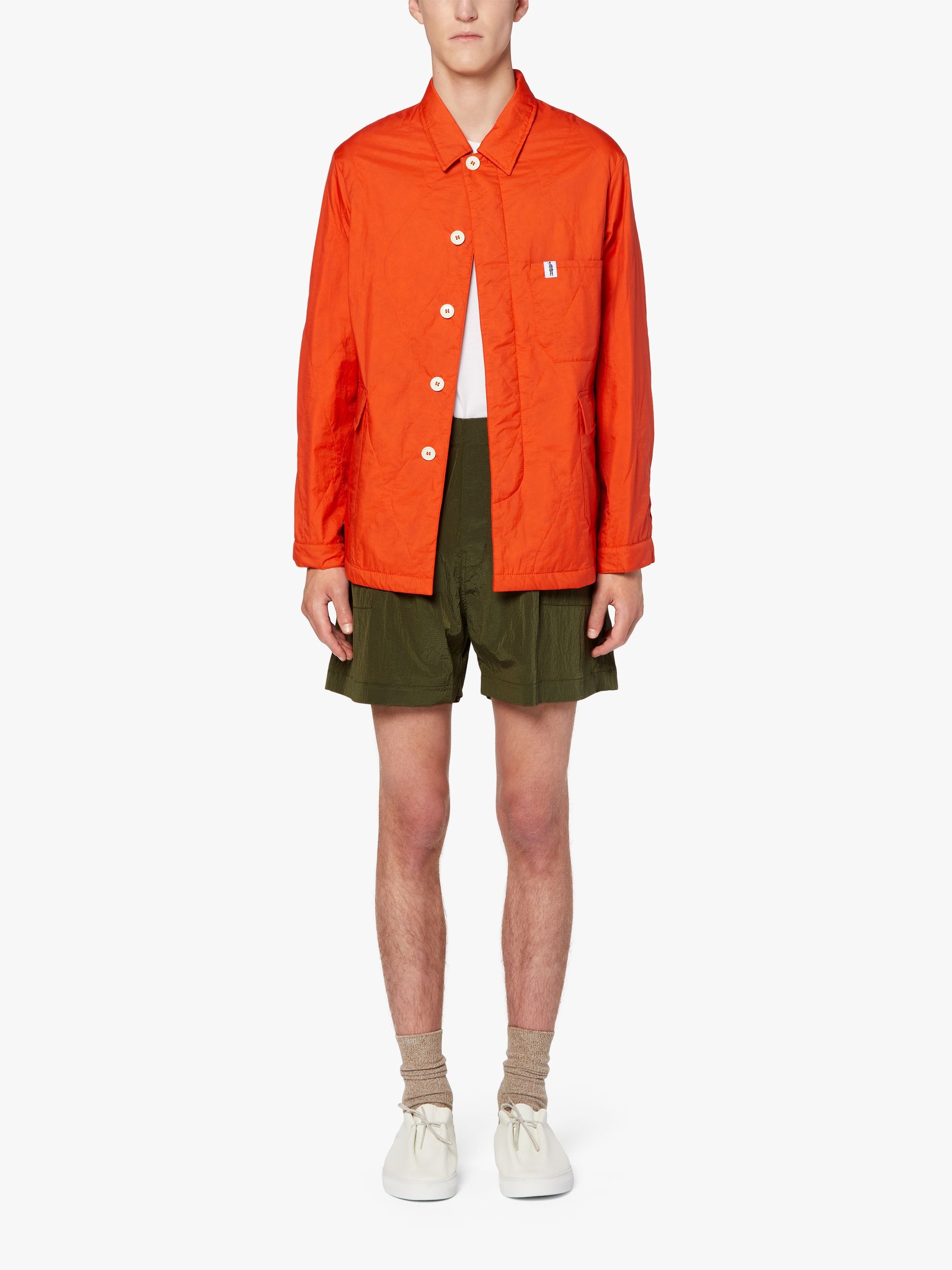 CAPTAIN MILITARY GREEN NYLON SHORTS | GTM-223 - 2