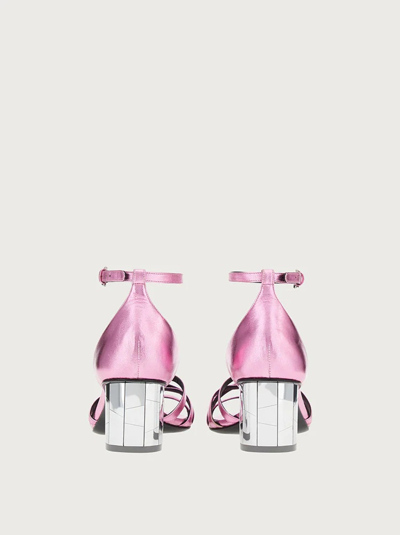 FERRAGAMO MIRRORED HEEL SANDAL outlook