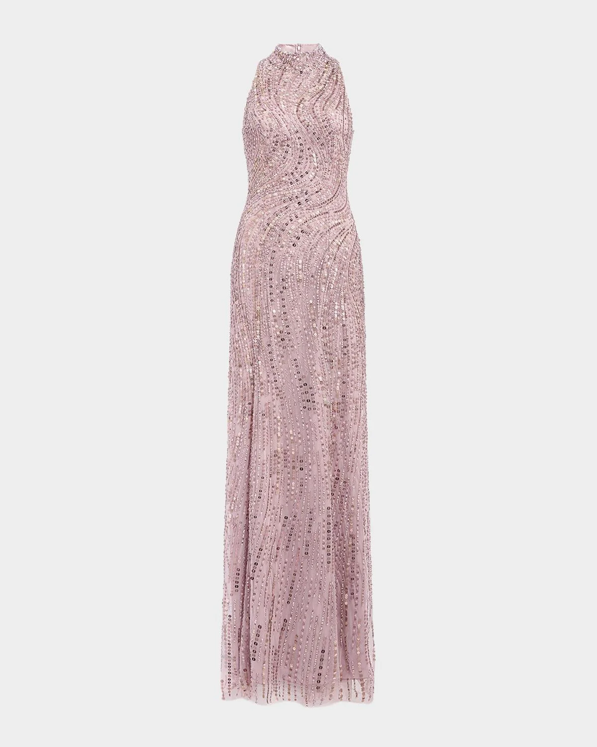 Cosmea Sequined Halter Gown - 1