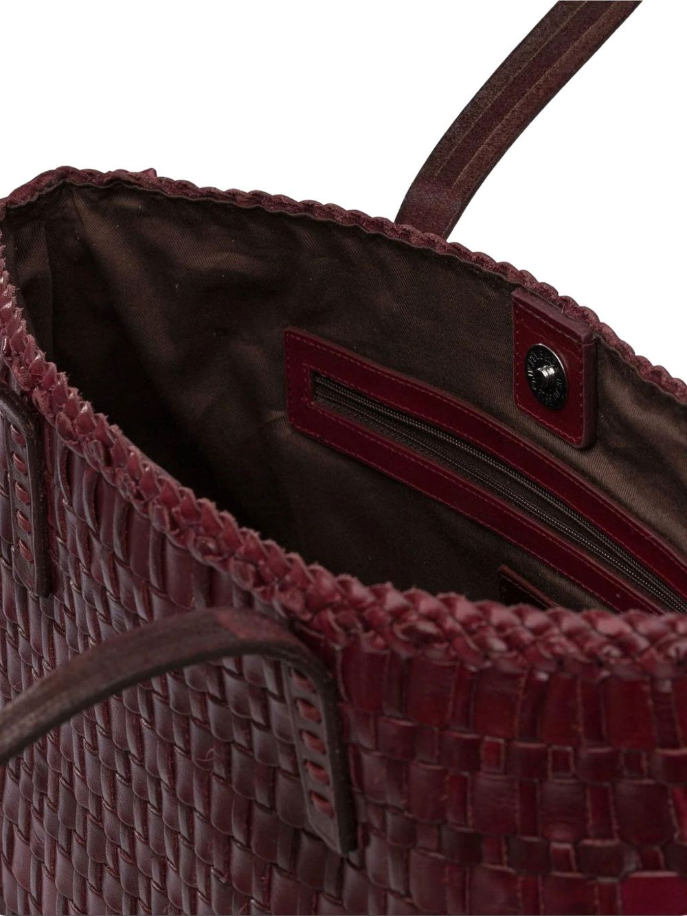 Salvage woven calf leather tote bag - 4