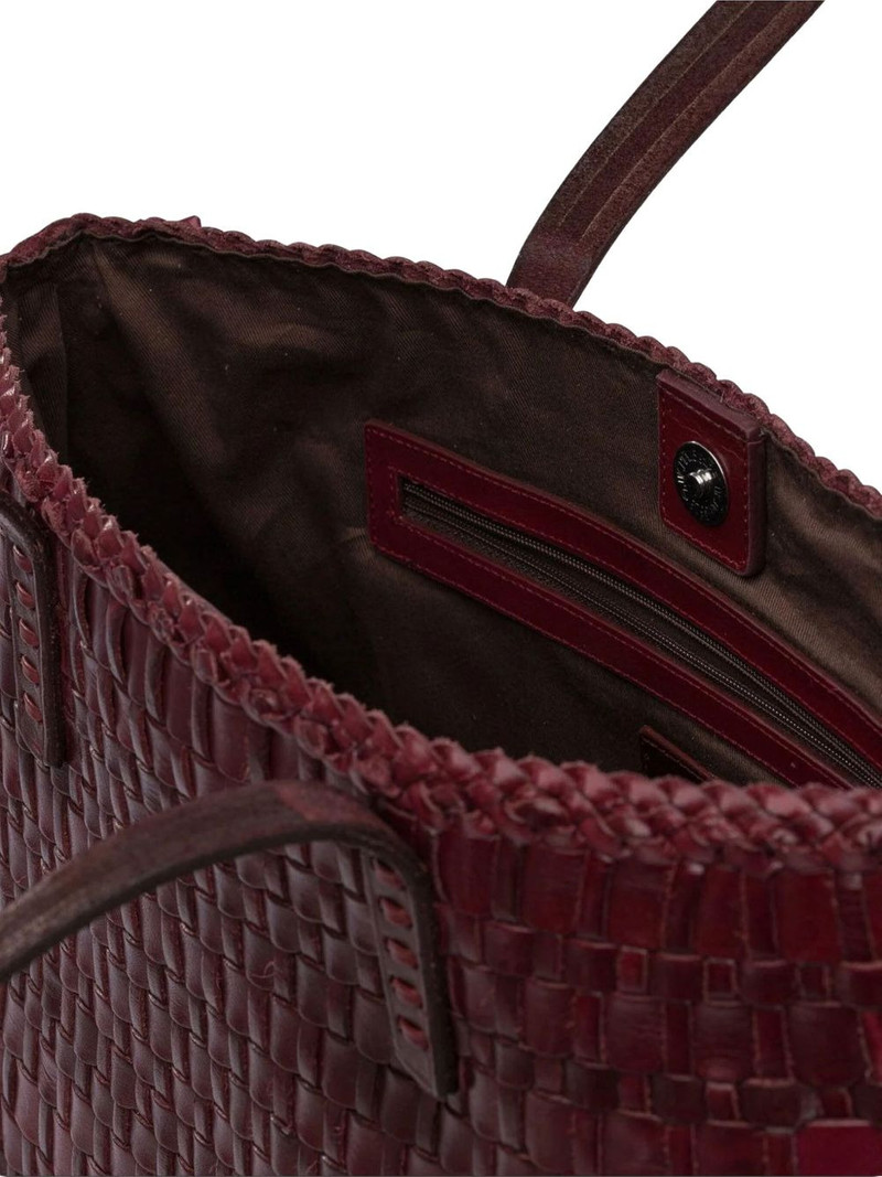 Salvage woven calf leather tote bag 4