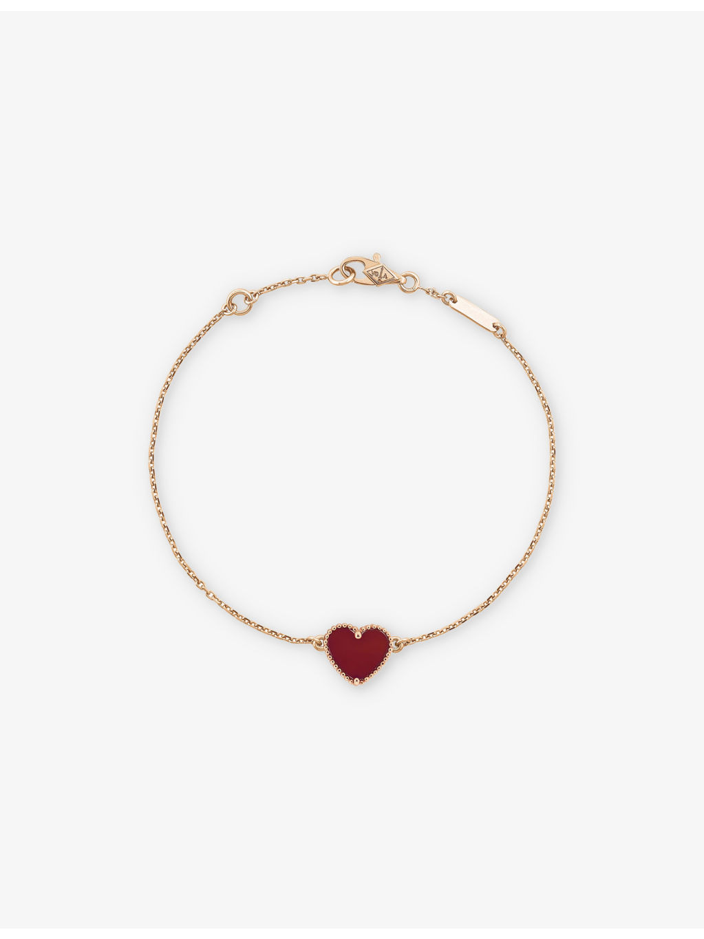 Sweet Alhambra gold and carnelian heart bracelet - 1