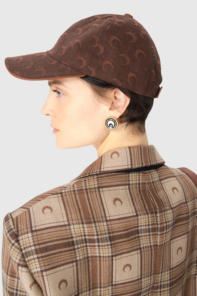 Marine Serre Moon Jacquard Twill Baseball Cap outlook