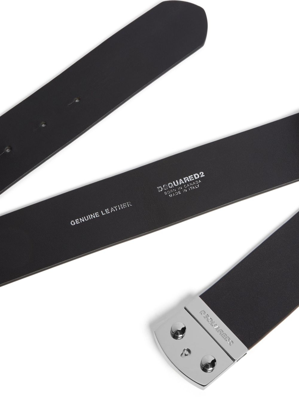 logo-buckle belt - 2