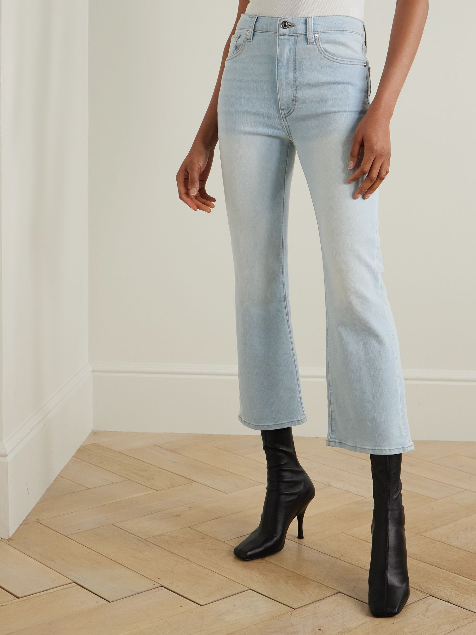 Reboot Crop stretch high-rise bootcut jeans Light denim - 3