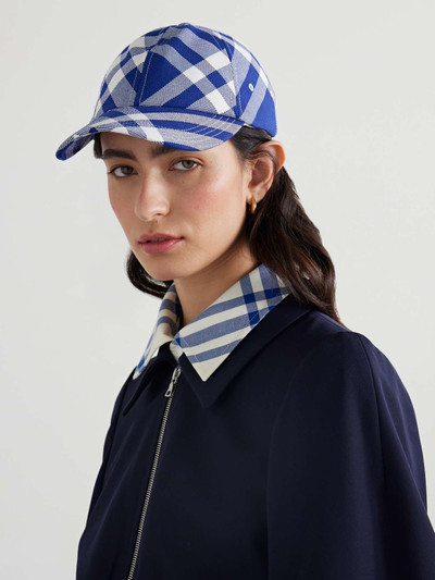 Burberry Checked twill baseball cap outlook