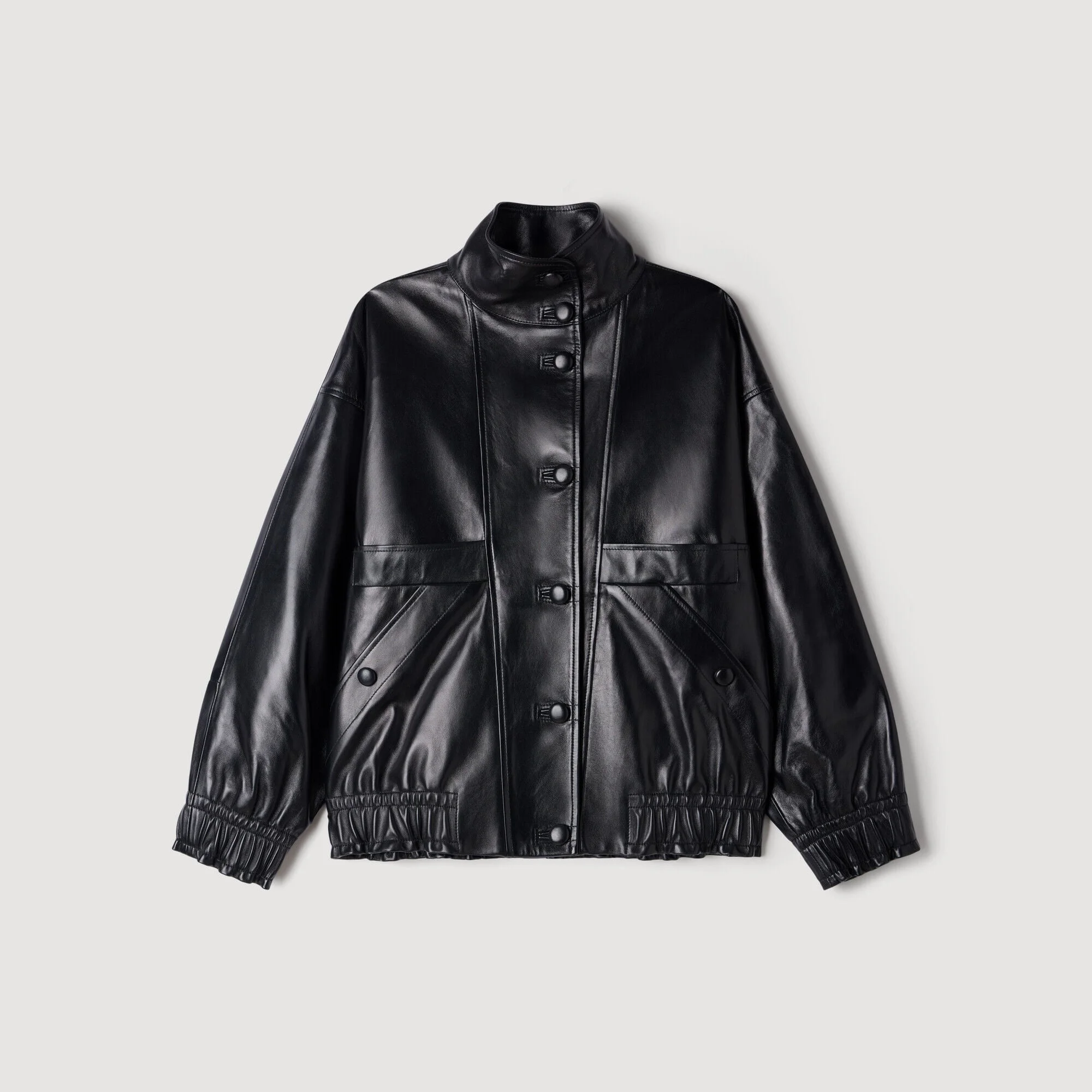 OVERSIZED LEATHER JACKET - 1